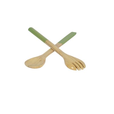 Bambus-Besteck-Set 37,5 cm, lindgrün