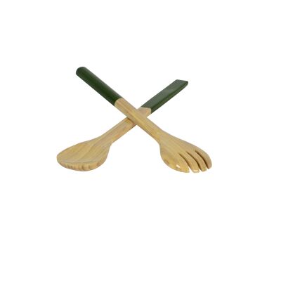 Bambus-Besteck-Set 37,5 cm, grasgrün