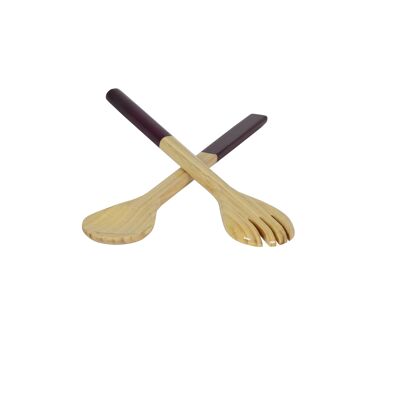 Bambus-Besteck-Set 37,5 cm, brombeer