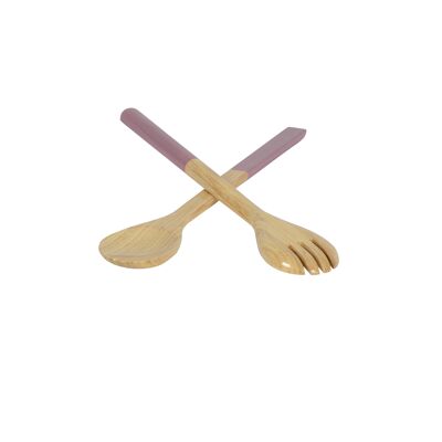 Bambus-Besteck-Set 37,5 cm, mauve