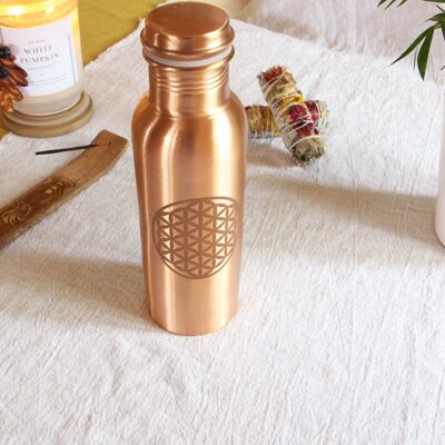 Copper Flower of Life Bottle - 750ml