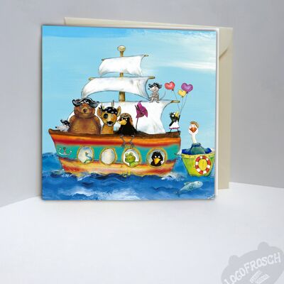 Folding card "Ship ahoy!"