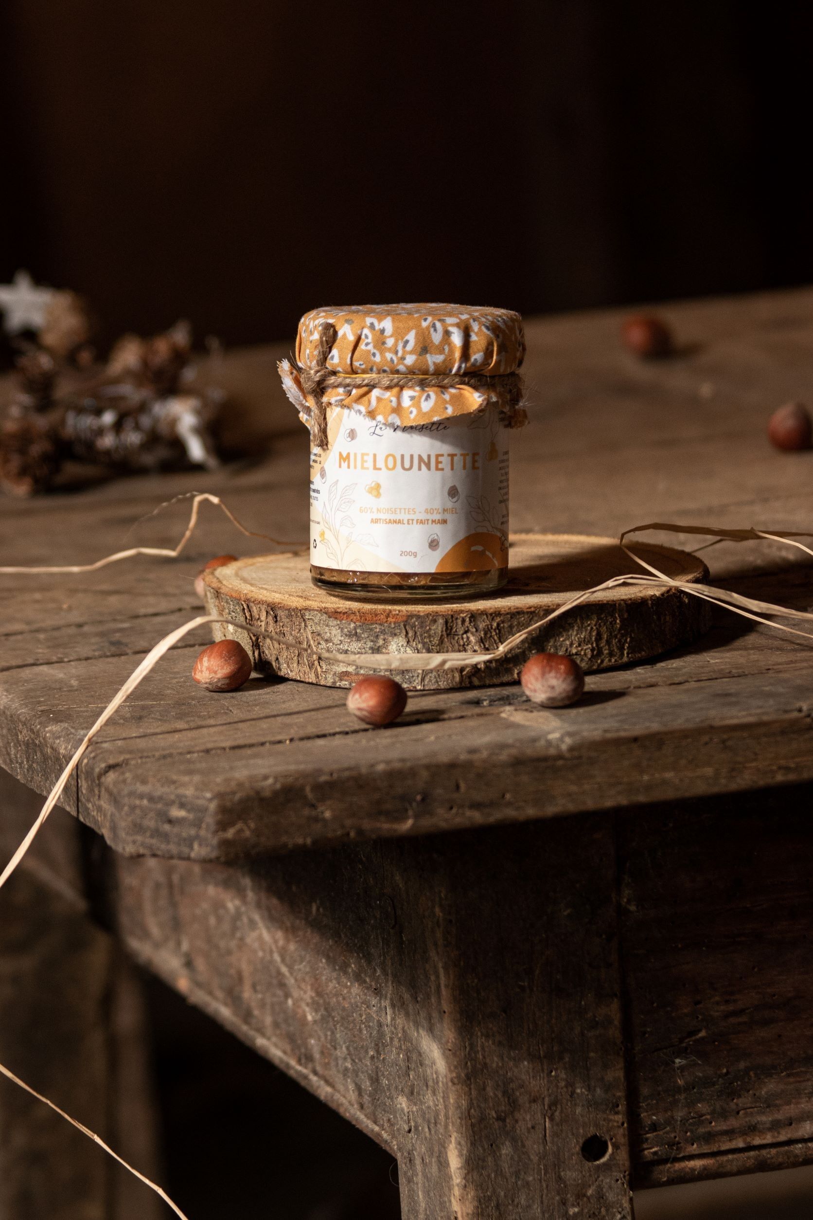 Purè di nocciole con miele 200gr