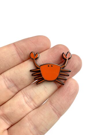 Épingle décorative en émail de crabe 4