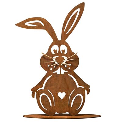 Decorazione pasquale in metallo coniglietto Schnurri | Decorazione da giardino patinata per Pasqua e primavera