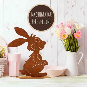 Lapin décoratif vintage patiné Herbert | Pâques en style bande dessinée 6