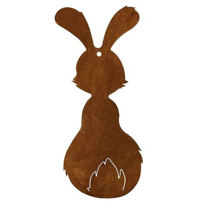 Coniglietto pasquale "Berti" color ruggine | Decorazione vintage per Pasqua | appendere | 15,5 cm x 7 cm