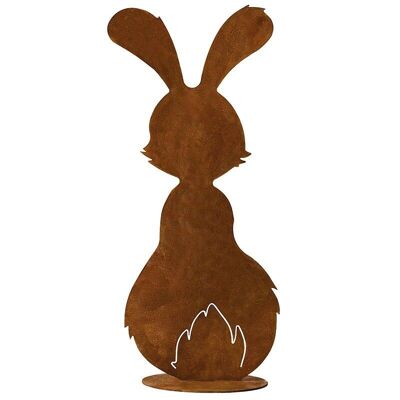 Coniglietto Pasquale "Berti" | Decorazione vintage ruggine per Pasqua | sulla piastra di base | circa 30 cm