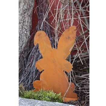 Décoration de Pâques lapins "Family Spoons" | Ornement de jardin en métal vintage | 40cm x 25cm | fermé 3