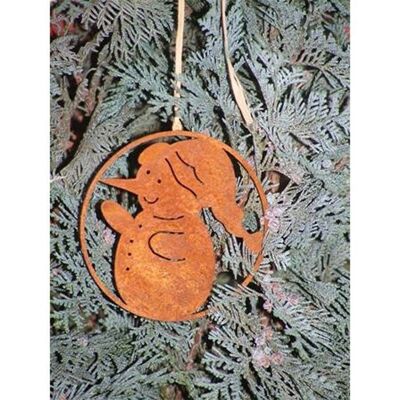 Patina hanging decoration snowman | Christmas decoration Christmas tree decorations | diameter 10 cm