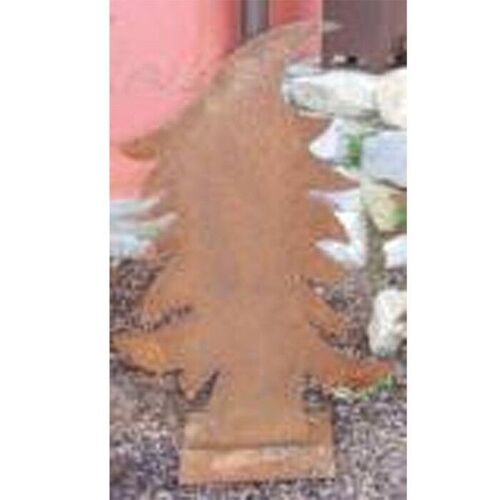 Edelrost Weihnachtsdeko Tannenbaum | auf Bodenplatte | 83 cm x 55 cm