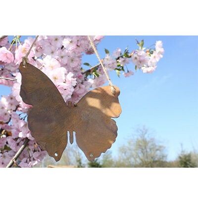 Vintage hanging decoration butterfly | Rust decoration spring butterfly