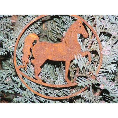 Patina horse hanging as a window decoration | Christmas decoration rust