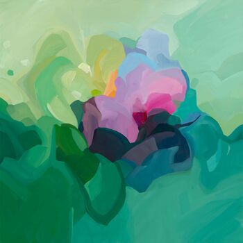 Impression d’art mural | Peinture abstraite vert jade 4