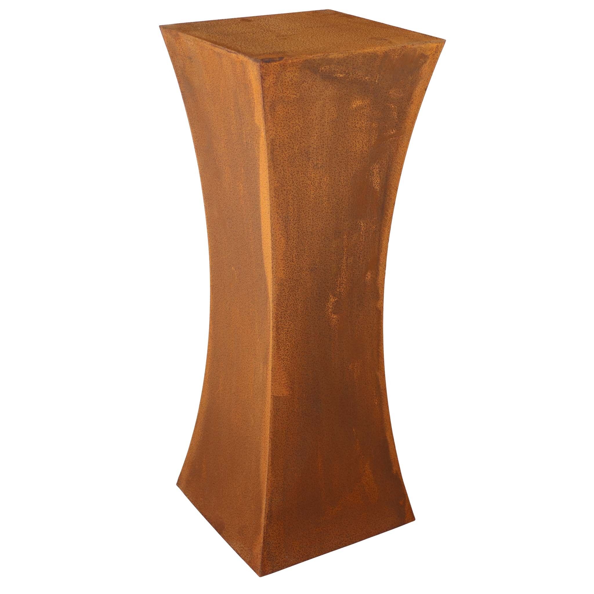 Colonna decorativa patinata "Lola" | Colonna vintage con decorazione in metallo per giardino e casa