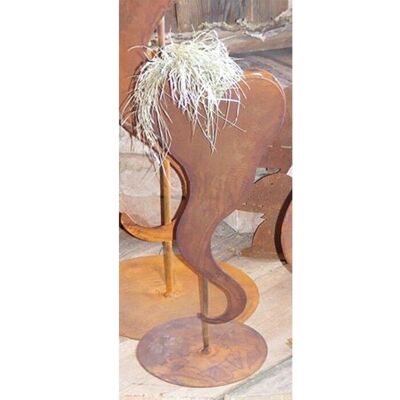Coeur végétal déco rouille Rosi | Décoration de jardin coeur vintage | 46cm