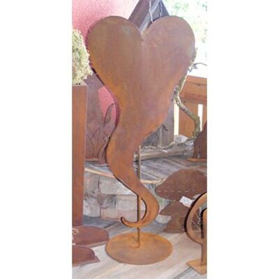 Óxido deco planta corazón Rosi | Corazón de la vendimia de la decoración del jardín | 1 metro