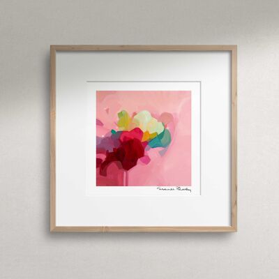 rosa | Pintura Acrílica Abstracta | Impresión de bellas artes | Lámina artística