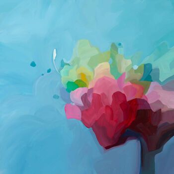 Bleu ciel | Peinture acrylique abstraite | Impression d'art | Impression artistique 4