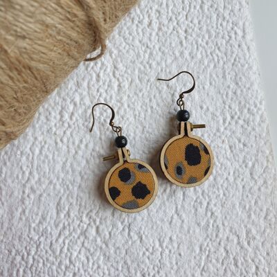 Boucles d'oreilles Flore jaune