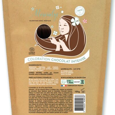 Moreialys - 100% natural intense chocolate hair color, compostable, certified Ecocert Cosmos Natural