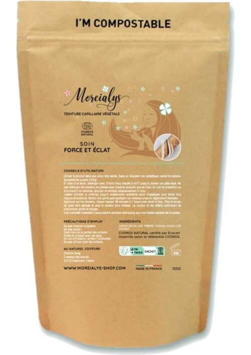 Moreialys - Soin 100% naturel, Soin force et éclat compostable, certifiée Ecocert Cosmos Natural