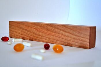 boîte à pilules en bois, organisateur de pilules et de vitamines, boîte en bois, cadeau en bois, grande boîte à pilules, boîte à pilules hebdomadaire, boîte à pilules quotidienne 5