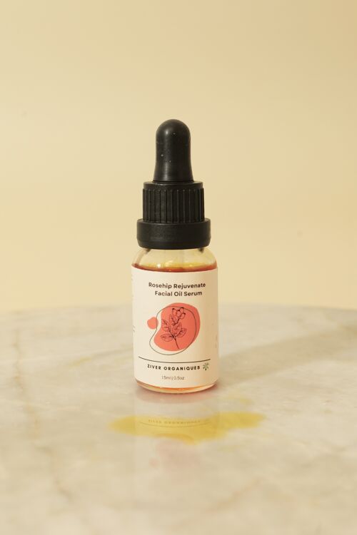 100% Organic Cold Pressed Rose Hip Seed Oil | Facial Oil | Natural | Vegan| Ideal for Dry Skin & Oil Skin| 15ml