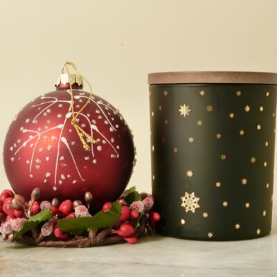 Una candela profumata notturna festiva / cera di cocco e colza / candela accogliente / regalo di candela / candela di Natale / spezie di Natale / candela vegana