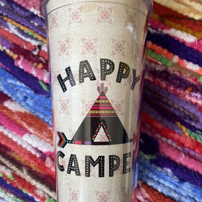 Large nomadic cup "happy camper"