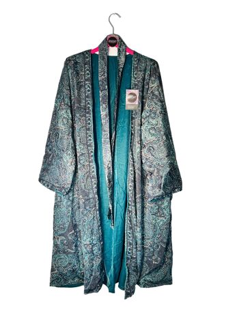 Kimono Velours réversible moyen-long, kimono troisième cheveux réversible, kimono femme, kimono yoga 4