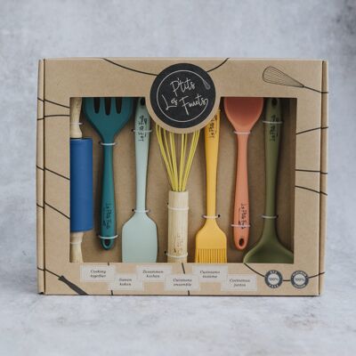 English Packaging - Juego de utensilios de cocina para niños