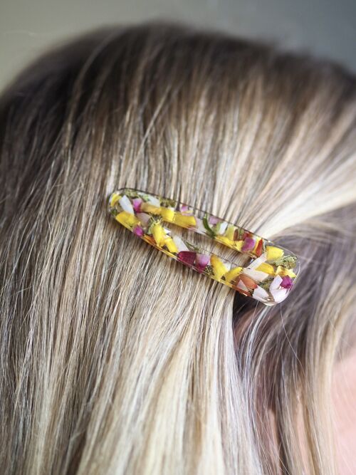 Dried Flower Hair Clips | Real Flower Hair Clips | Triangle | Colorful