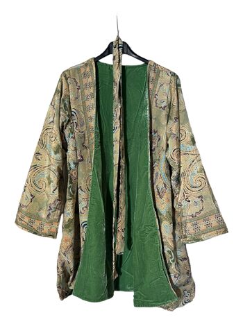 Kimono court réversible en velours, troisième kimono court réversible en fourrure, kimono doux, veste kimono 4