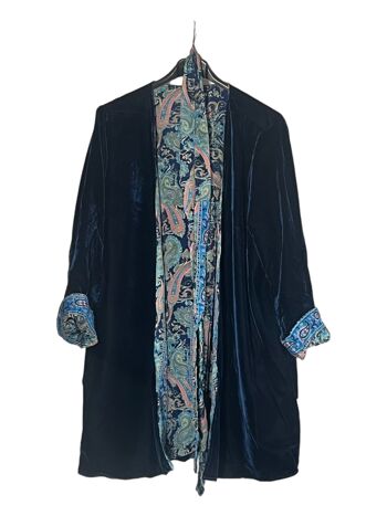 Kimono court réversible en velours, troisième kimono court réversible en fourrure, kimono doux, veste kimono 9
