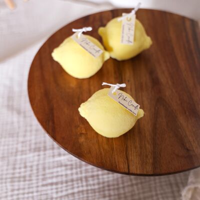 Zitronen Kerze handgemacht aus Rapswachs vegan&nachhaltig