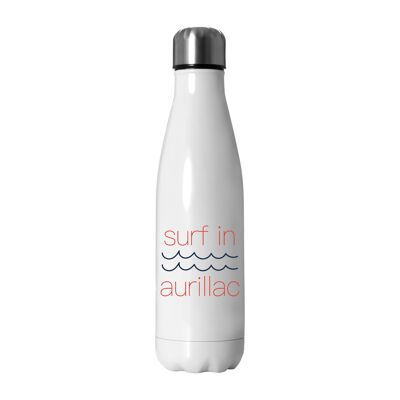 Surf in waves insulated water bottle