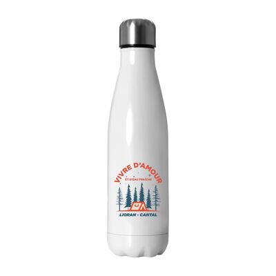 Insulated water bottle Living with love and fresh water
