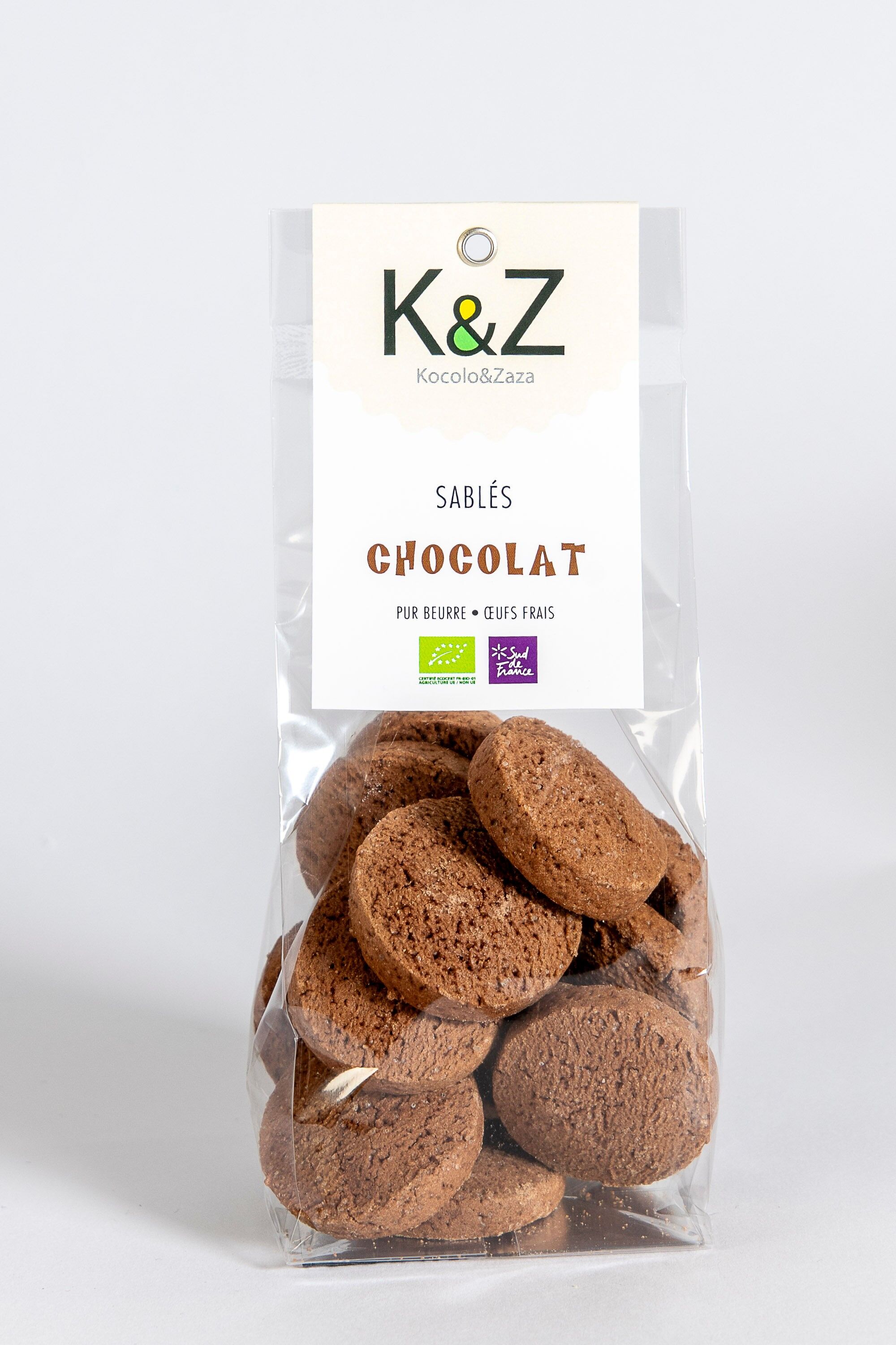 Biscuit gamme "les Sablés Traditionnels" saveur chocolat en sachet de 60g