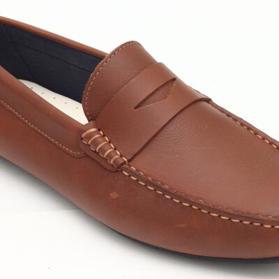 Moccasin man leather brown leather