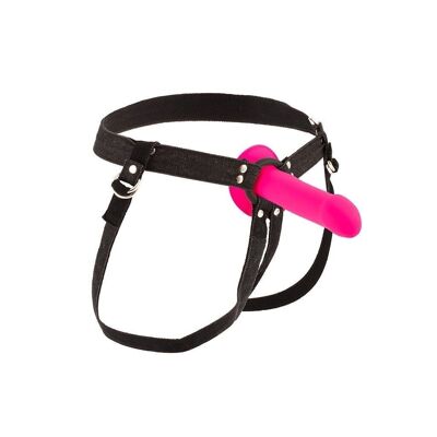 Dildo & harness BDSM Marco&Polo - Thermoreactive silicone dildo + harness