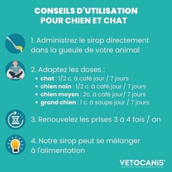 Sirop contre les Vers intestinaux pour Chien et Chat aux extraits de plantes - 125ml 4