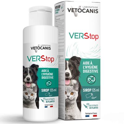Syrup against intestinal worms for dogs and cats with plant extracts - 125ml