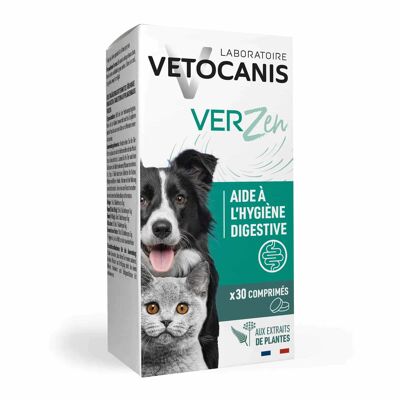 Compresse contro i vermi intestinali per cani e gatti a base di estratti vegetali - x 30 compresse