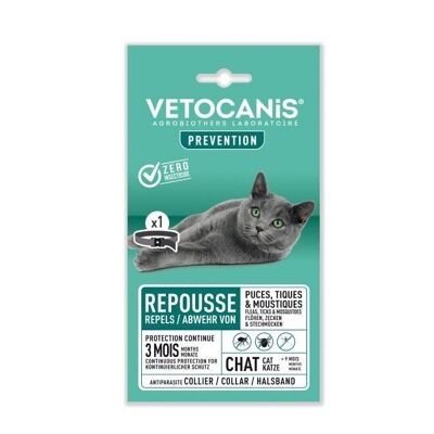 Collier Répulsif Anti-Puces Anti-Tiques pour Chat PREVENTIS