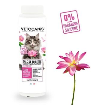 Shampoing Sec Sans rinçage à la Poudre de Talc, pour Chat 150ml