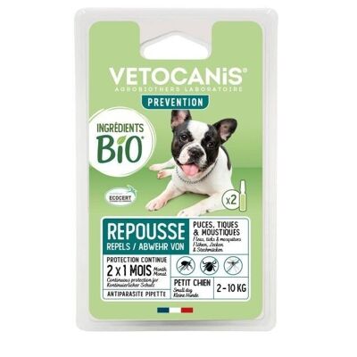 Anti-Flea and Anti-Tick Repellent Pipettes Organic Ingredients for Small Dogs X2 PREVENTIS
