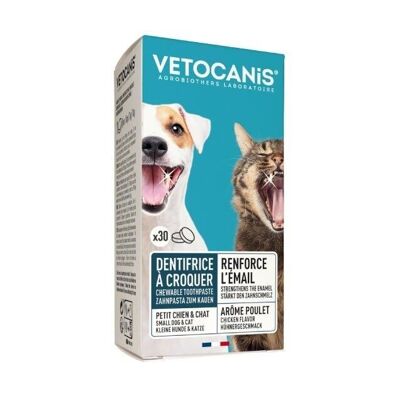 Kaubare Zahnpasta für Katzen und kleine Hunde – 30 Tabletten