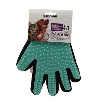 Gant de Toilettage en Silicone 4en1 pour Chien et Chat