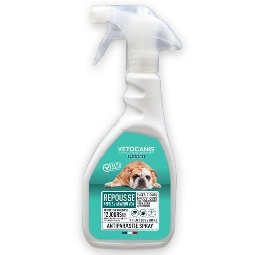 Spray Répulsif Antiparasitaire pour Chien 500ml PREVENTIS